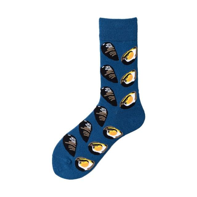 Oyster pattern socks