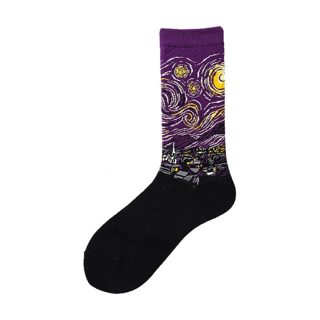 Starry nignt art socks