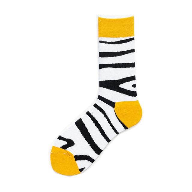 Zebra pattern socks