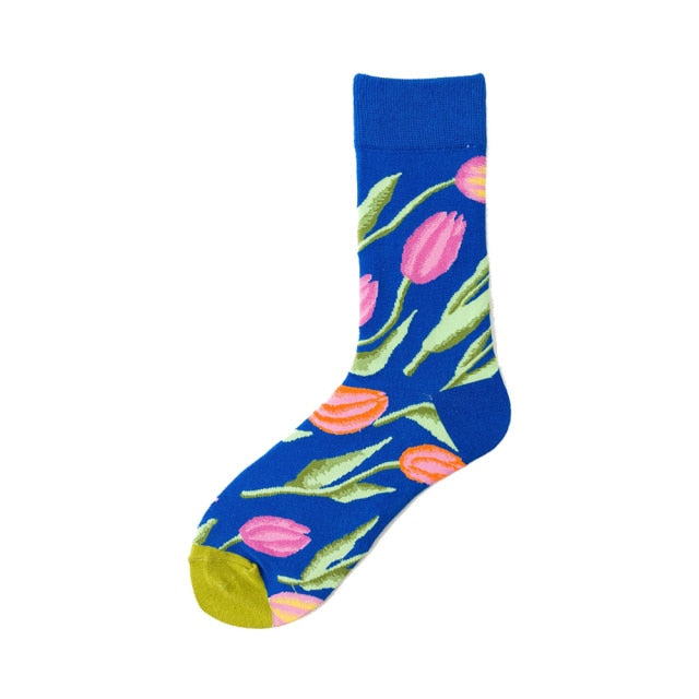 flower pattern socks