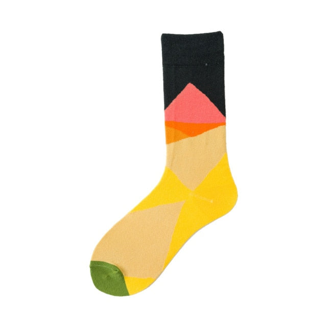 colourful shape pattern socks