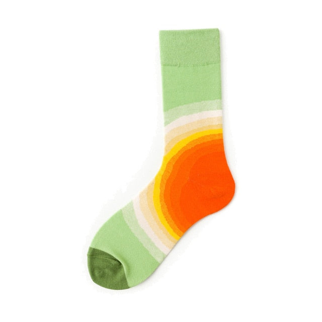 sun pattern socks