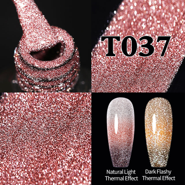 Reflective Glitter Gel Nail Polish Sparkle and Shine with Reflective Glitter Gel Nail Polish: Your Nail Glamour Essential! FREE POSTAGE