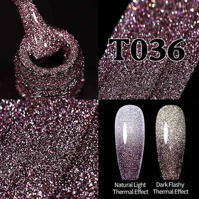 Reflective Glitter Gel Nail Polish Sparkle and Shine with Reflective Glitter Gel Nail Polish: Your Nail Glamour Essential! FREE POSTAGE