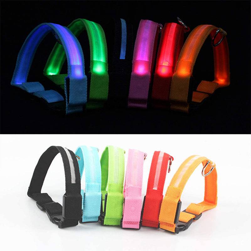 LED Glowing Dog Collar Luminous & Adjustable Makes Your Dog Visible Safe