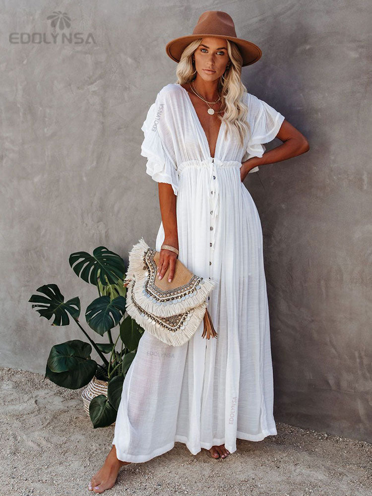 Stay Stylish on the Shore: Women's Casual Tunic Beach Dress for Effortless Summer Chic