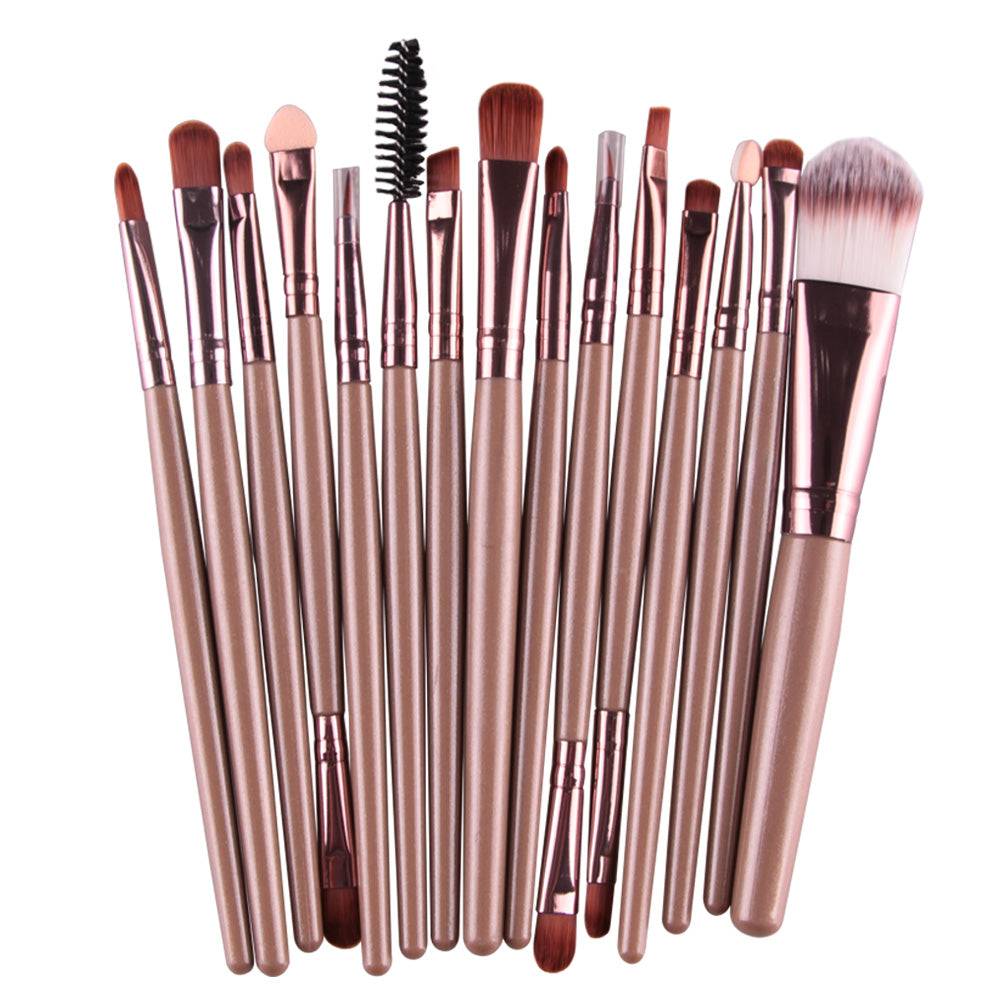 Professional Makeup 15pcs Brush Set for Flawless Blending  