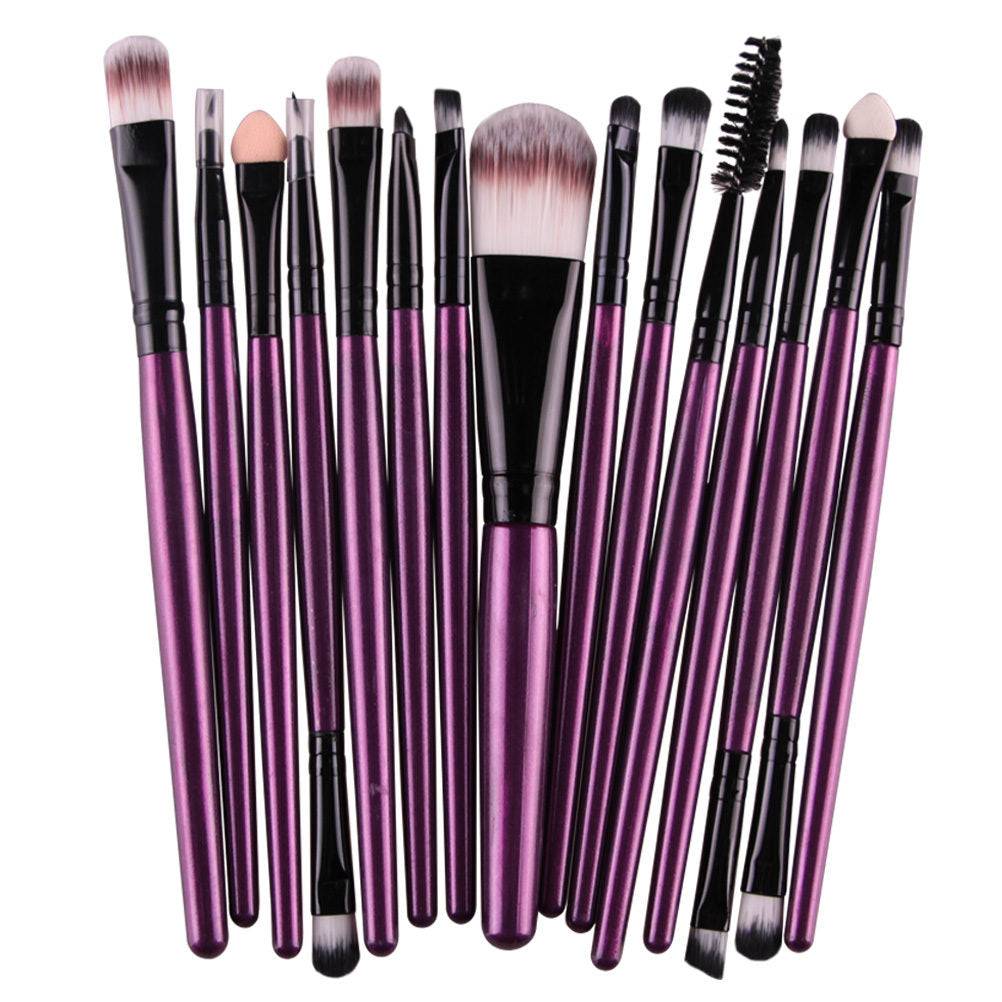 Professional Makeup 15pcs Brush Set for Flawless Blending  