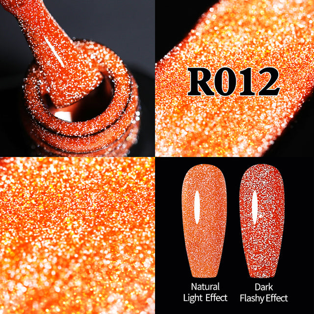 Reflective Glitter Gel Nail Polish Sparkle and Shine with Reflective Glitter Gel Nail Polish: Your Nail Glamour Essential! FREE POSTAGE