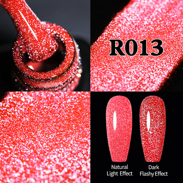 Reflective Glitter Gel Nail Polish Sparkle and Shine with Reflective Glitter Gel Nail Polish: Your Nail Glamour Essential! FREE POSTAGE