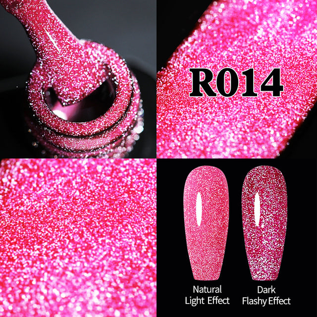 Reflective Glitter Gel Nail Polish Sparkle and Shine with Reflective Glitter Gel Nail Polish: Your Nail Glamour Essential! FREE POSTAGE