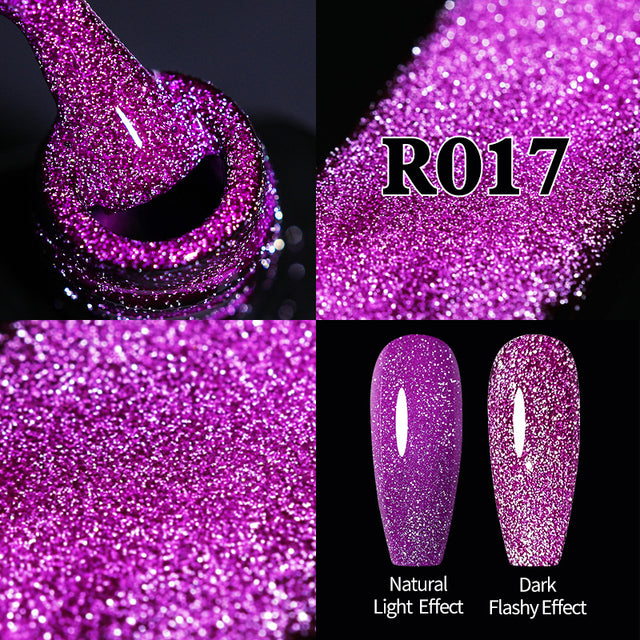 Reflective Glitter Gel Nail Polish Sparkle and Shine 