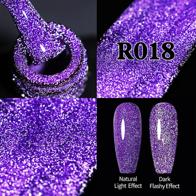 Reflective Glitter Gel Nail Polish Sparkle and Shine with Reflective Glitter Gel Nail Polish: Your Nail Glamour Essential! FREE POSTAGE