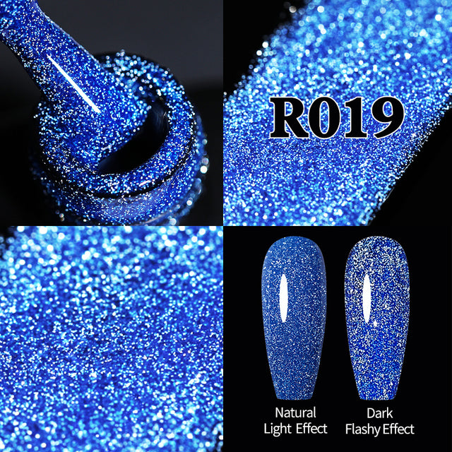 Reflective Glitter Gel Nail Polish Sparkle and Shine with Reflective Glitter Gel Nail Polish: Your Nail Glamour Essential! FREE POSTAGE