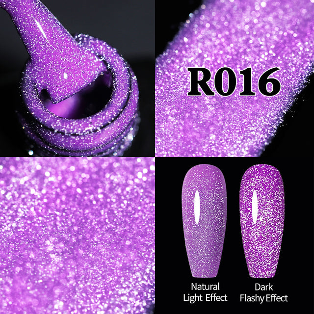 Reflective Glitter Gel Nail Polish Sparkle and Shine with Reflective Glitter Gel Nail Polish: Your Nail Glamour Essential! FREE POSTAGE