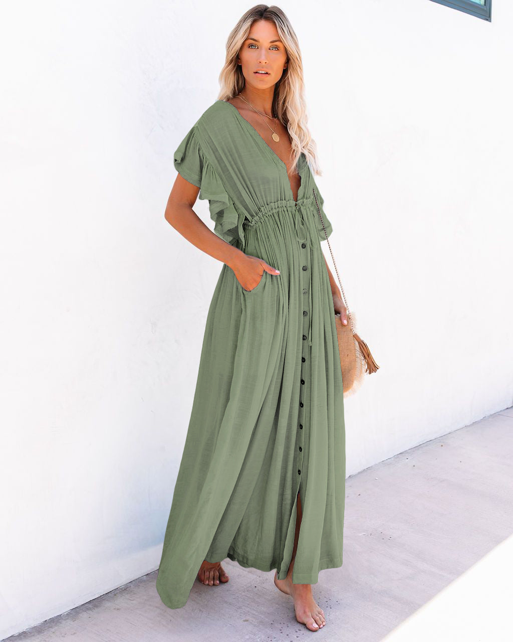 Stay Stylish on the Shore: Women's Casual Tunic Beach Dress for Effortless Summer Chic