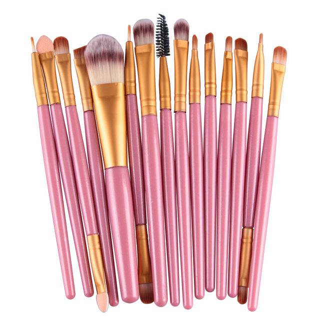 Professional Makeup 15pcs Brush Set for Flawless Blending  