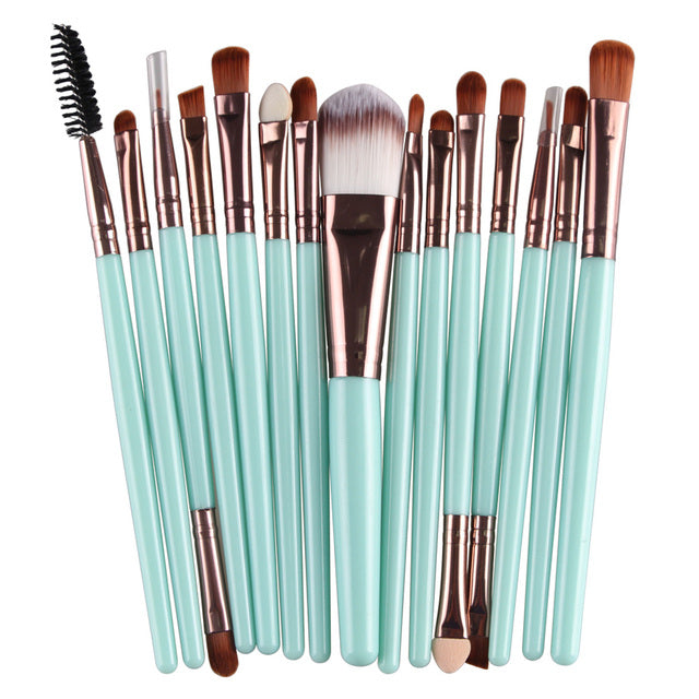 Professional Makeup 15pcs Brush Set for Flawless Blending  