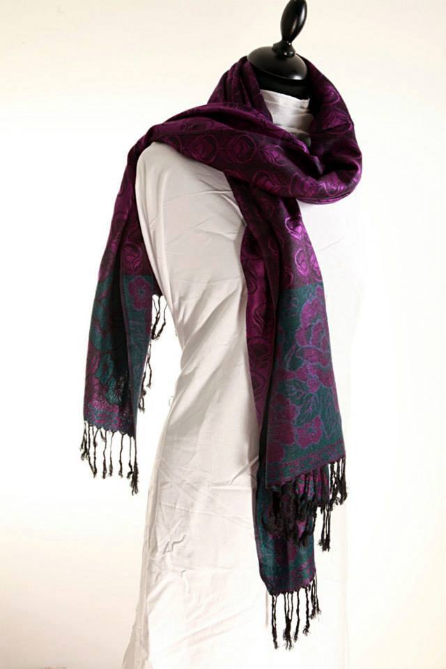 purple pashmina wrap