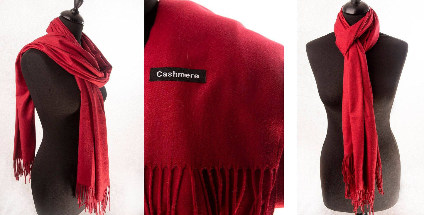 red cashmere shawl