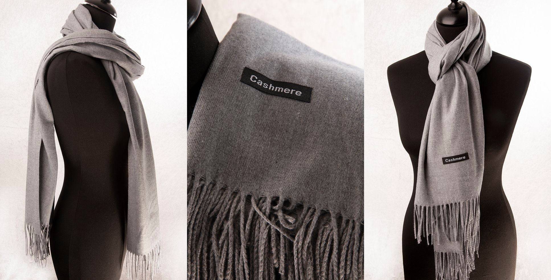 grey cashmere scarf