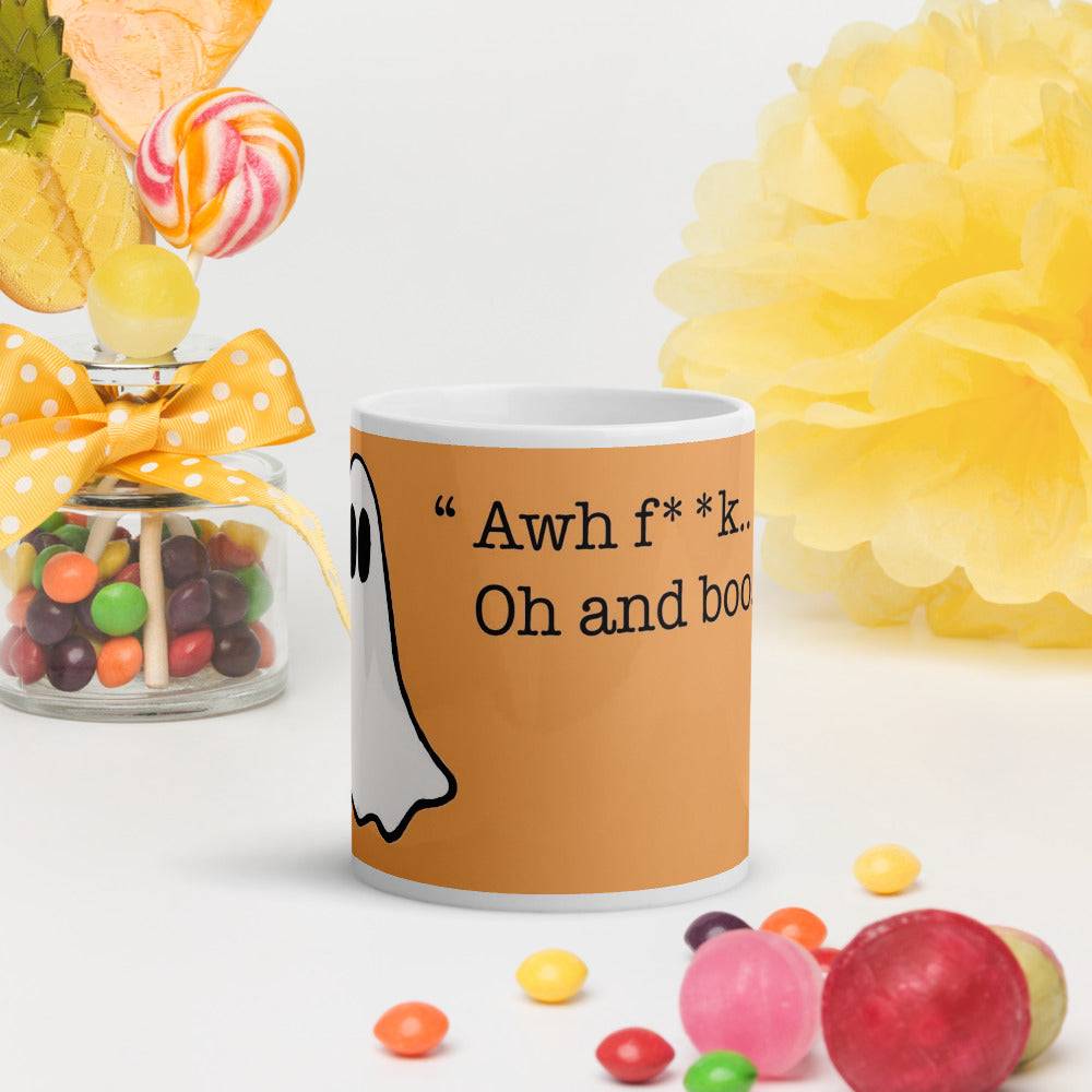 Funny Ghost Coffee White glossy Cup