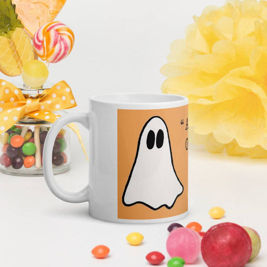 Funny Ghost Coffee White glossy Cup