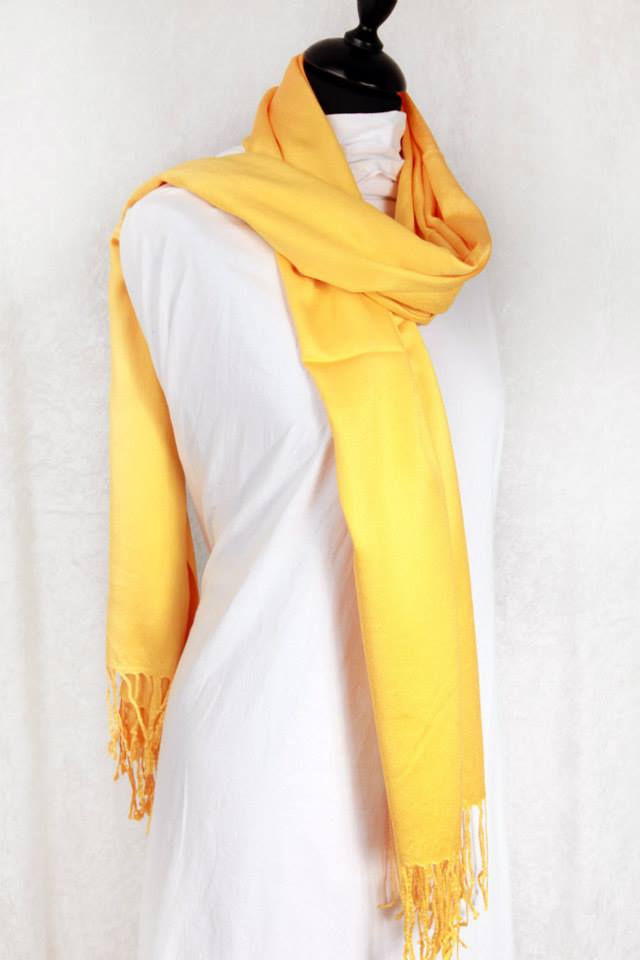 yellow cashmere scarf