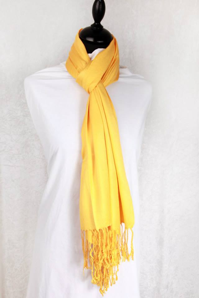 yellow winter scarf