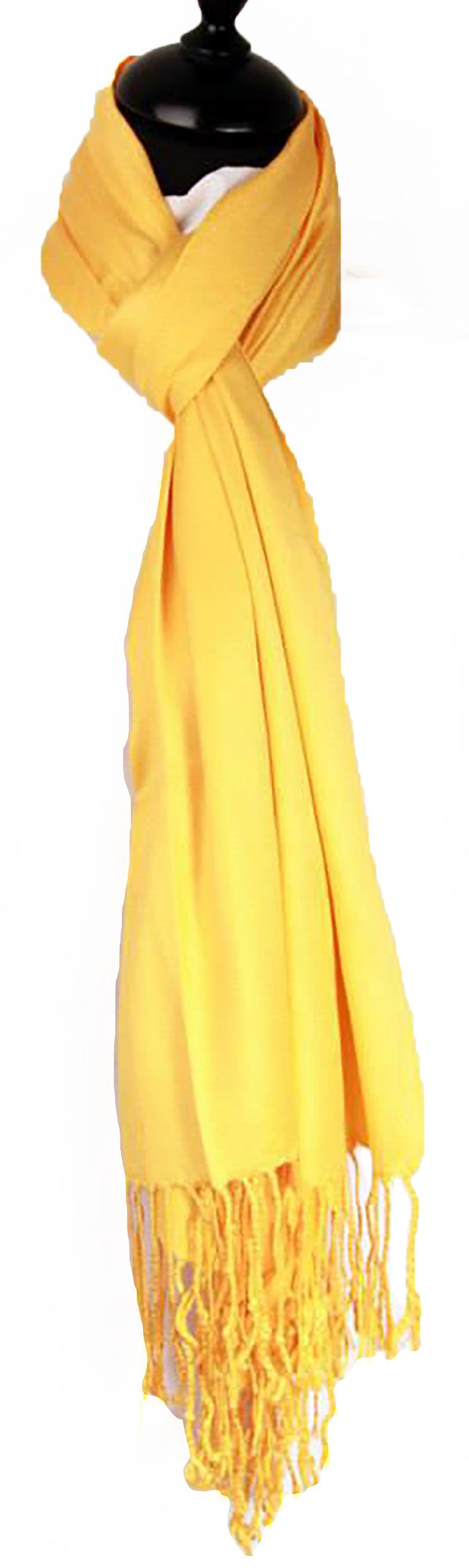 Yellow Cashmere Scarf Evening Shawl 